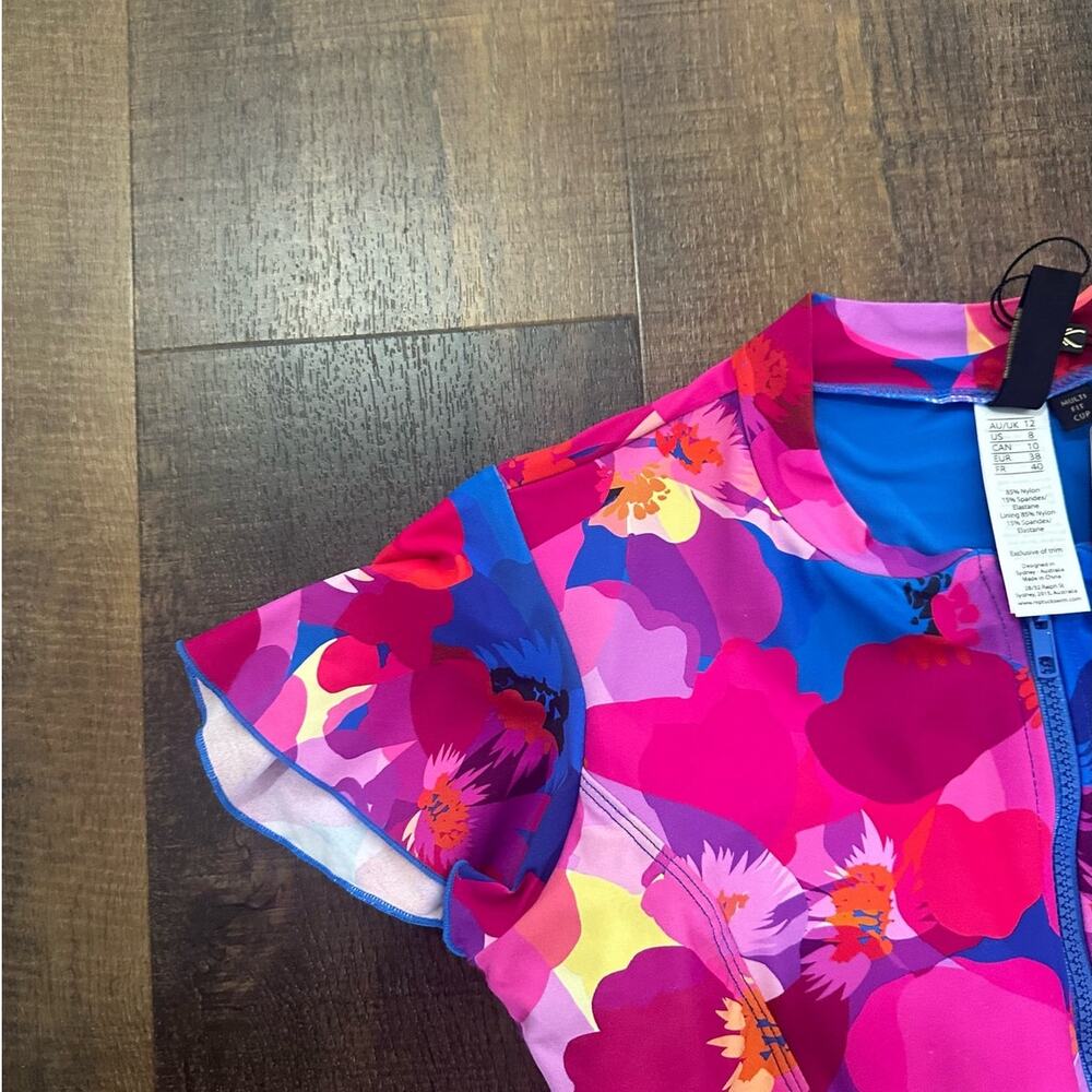 NWT Nip Tuck Poppies Geneva Sunsafe Tummy Control One Piece Swimsuit Size 8 - Picture 6 of 12